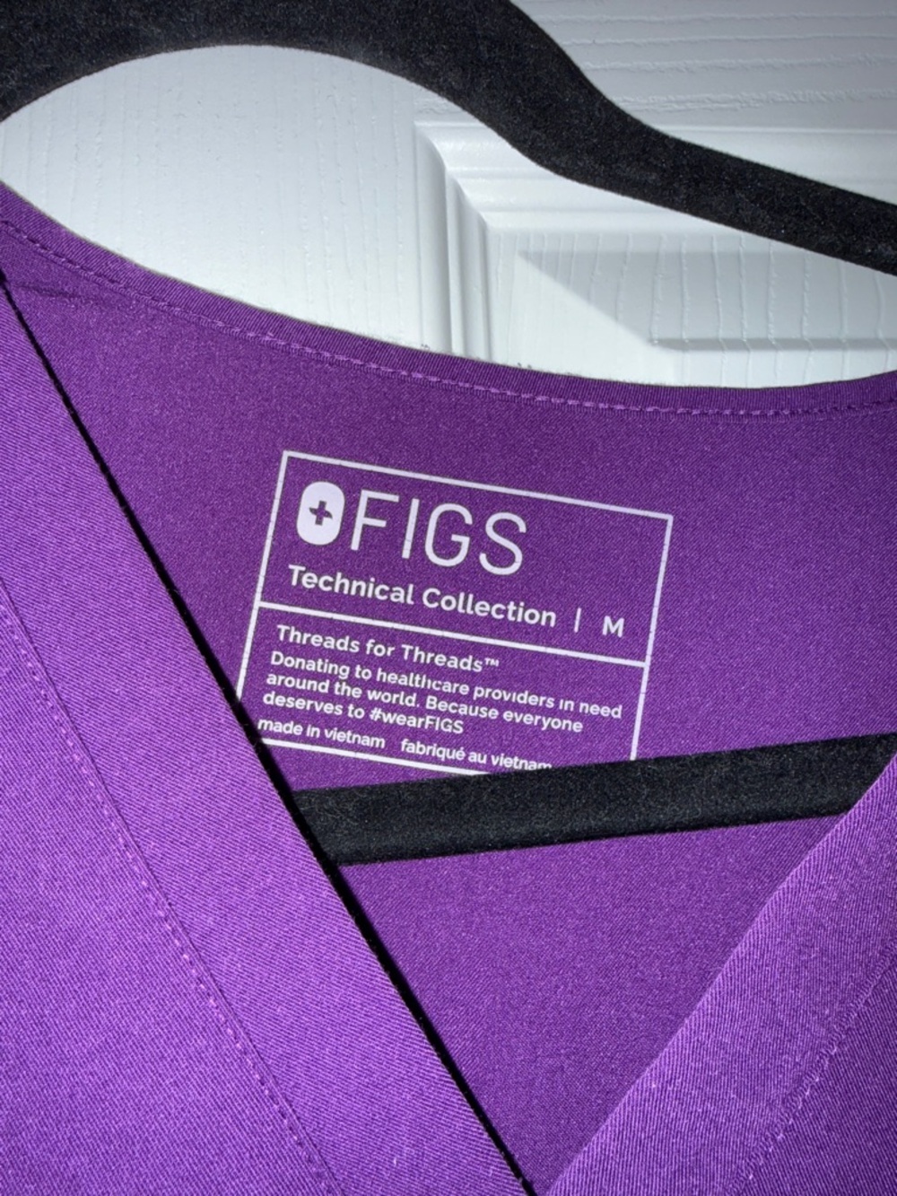 Figs Vibrant Purple V-Neck Scrub Top & Jogger Set - Picture 6 of 13